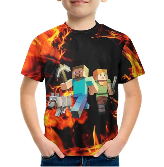 Minecraft Tshirt for Boy Game 3D