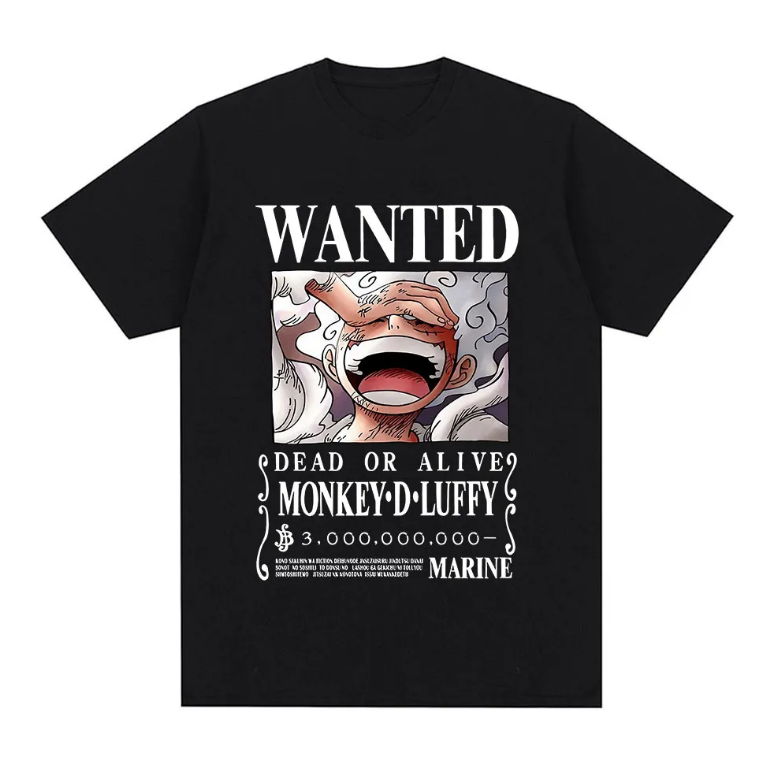 Anime Luffy Gear 5 Tshirt Men