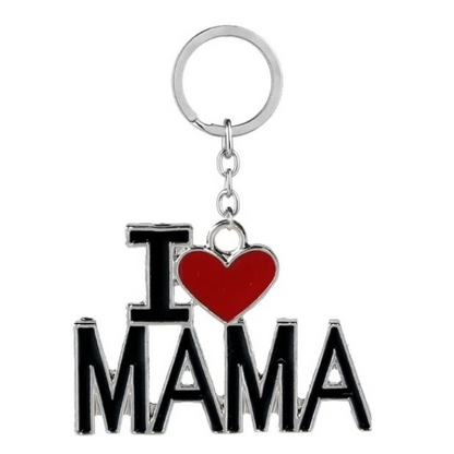 Fashion Metal Letter Love Keychains Charms Mother Father Creative