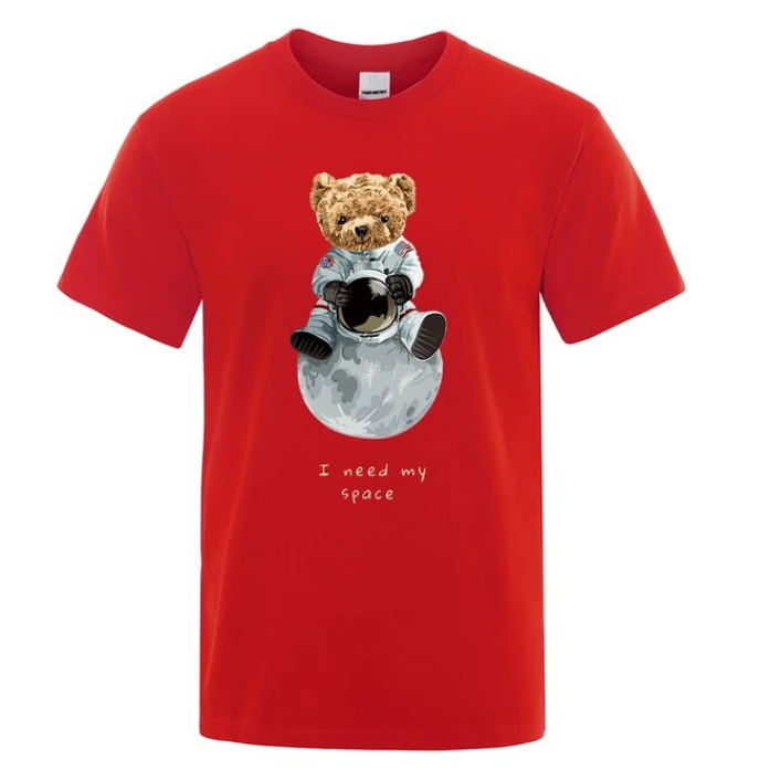 Teddy Bear Imitates American Astronaut Men Women Tshirts