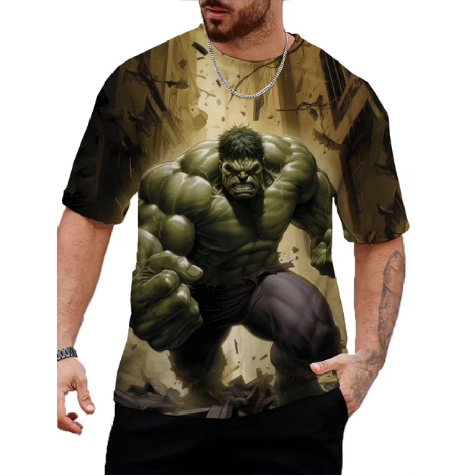 Marvel Hulk Print Tshirt For Men Summer Fashion