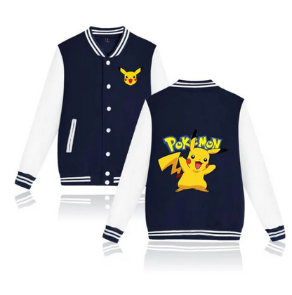 Baseball Jacket Pokemon Pikachu Streetwear