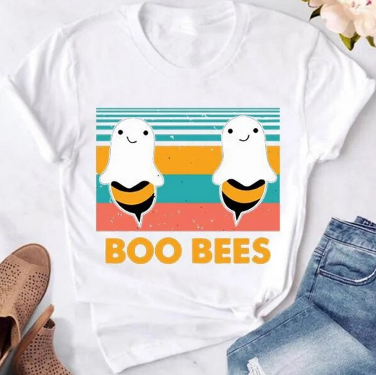 Funny Boo Bees Print Tshirts Fashion