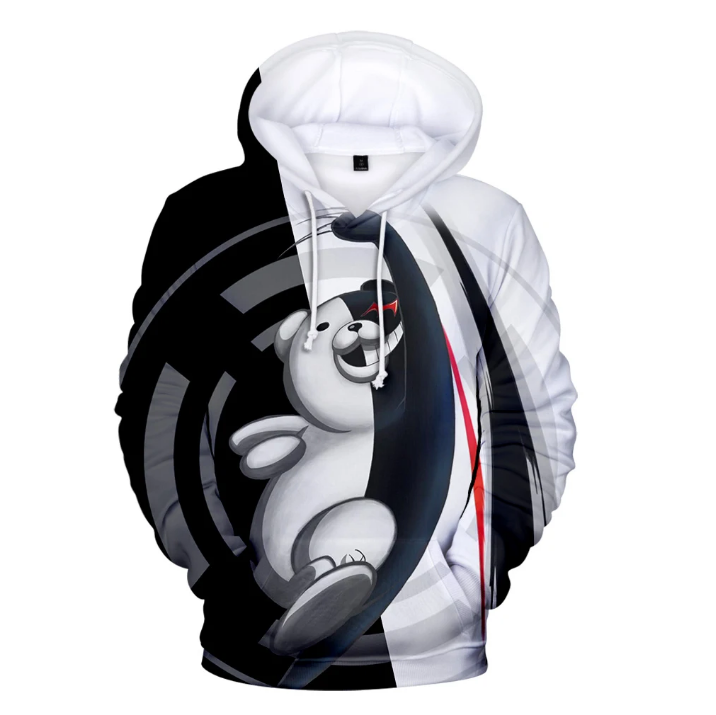 Monokuma 3D Print Hoodies Anime Danganronpa Game Hooded