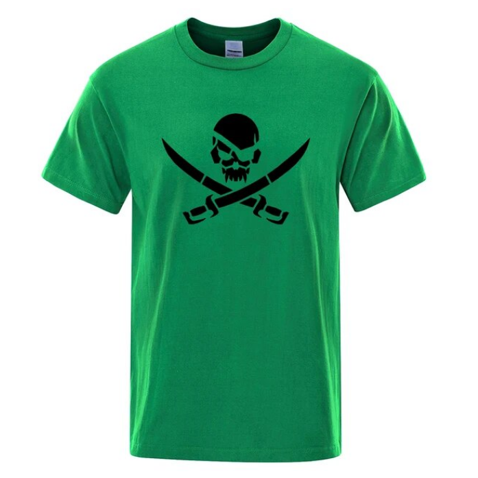 Pirate Skull Logo Funny Print Tshirts