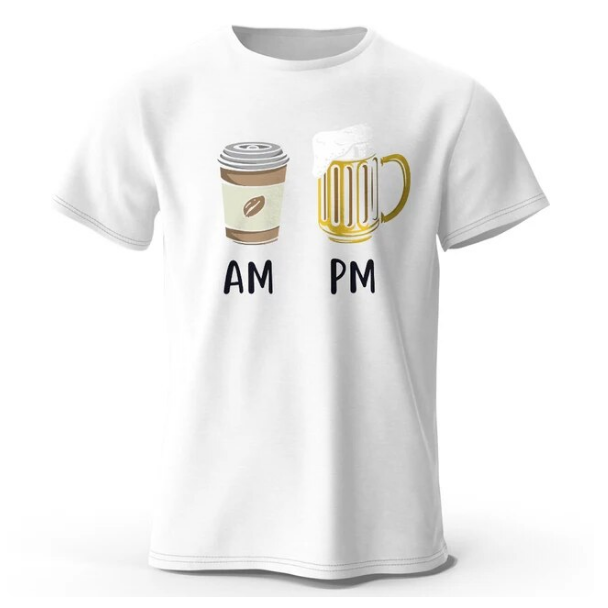 Coffee and Beer Printed Men Tshirt