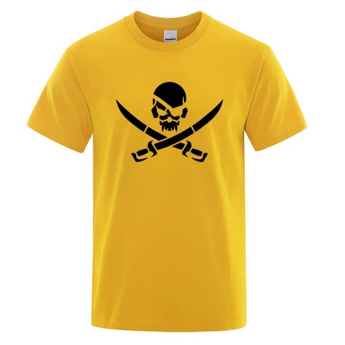 Pirate Skull Logo Funny Print Tshirts