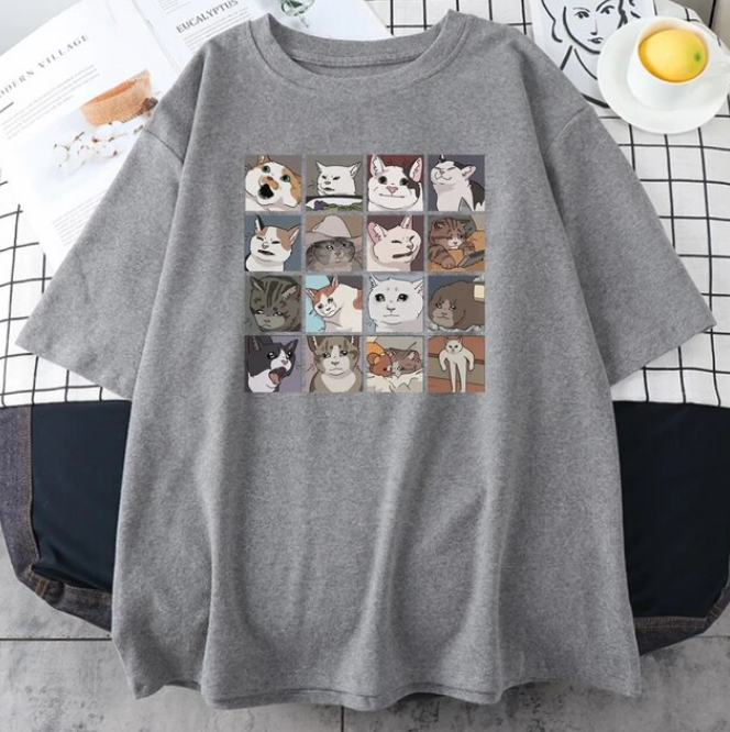 Meme Cats Puzzle Hoodie Harajuku Print Men TshirtMeme Cats Puzzle Hoodie Harajuku Print Men Tshirt