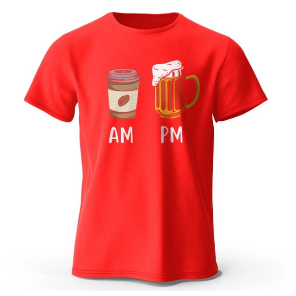 Coffee and Beer Printed Men Tshirt