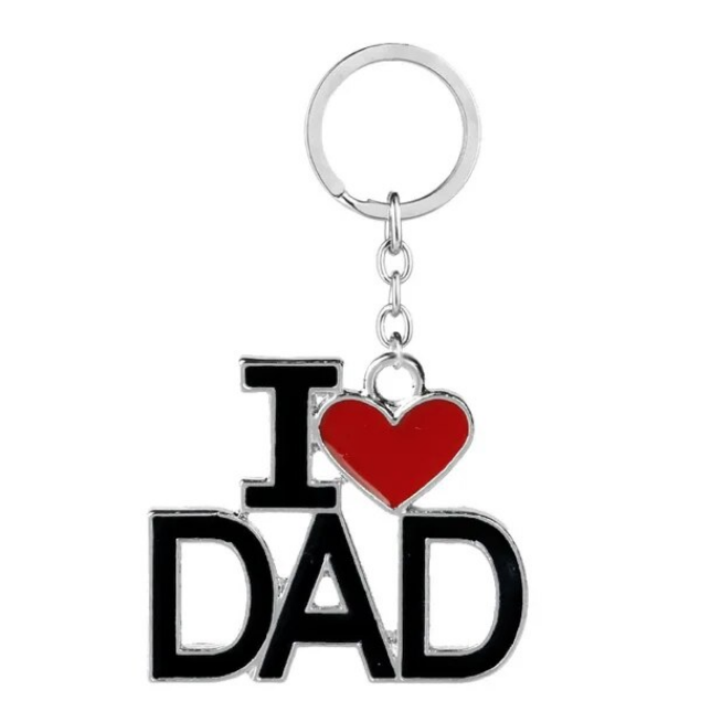 Fashion Metal Letter Love Keychains Charms Mother Father Creative