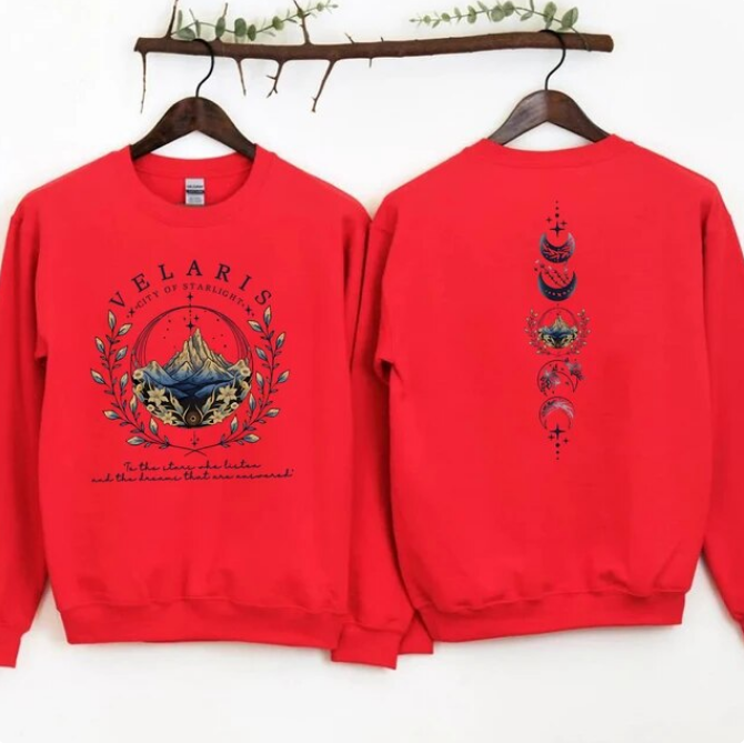 Sweatshirt Velaris City Of Starlight Front And Back