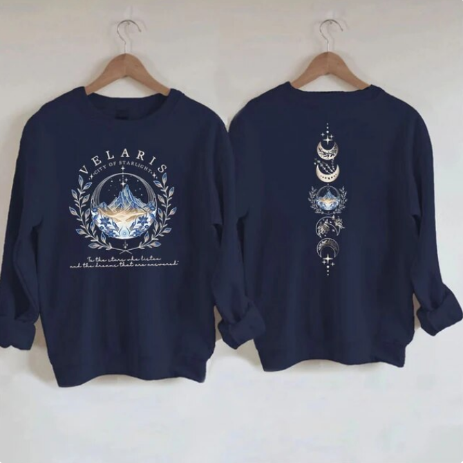 Sweatshirt Velaris City Of Starlight Front And Back