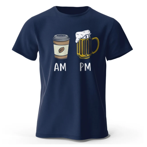 Coffee and Beer Printed Men Tshirt