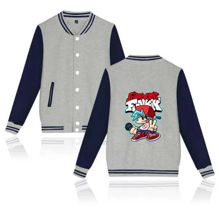 Friday Night Funkin Varsity Baseball Bomber Jacket Hip Hop