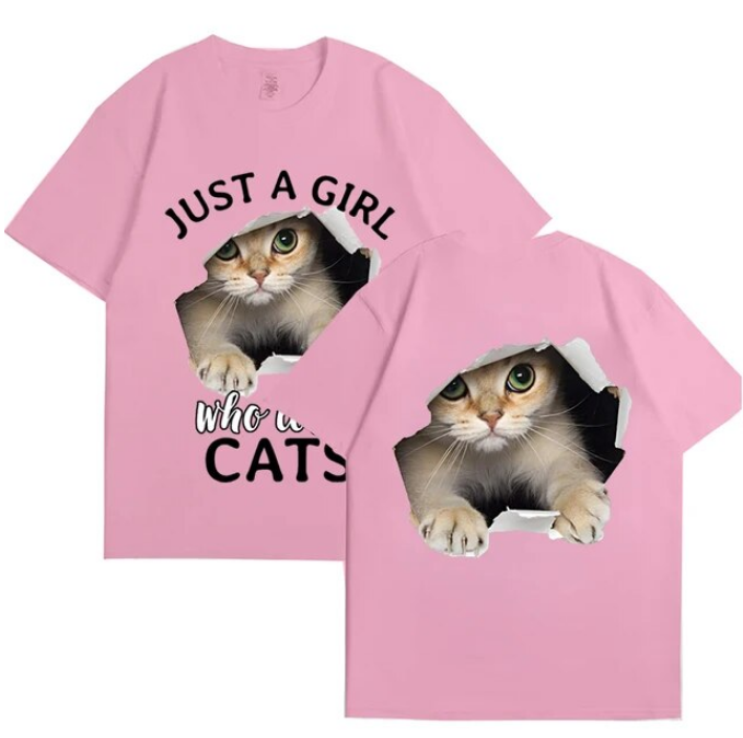 Tshirt Sweet Just A Girl Who Loves Cats Fashion