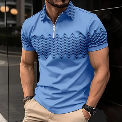 Simple Men Polo Zipper Polo Tshirt