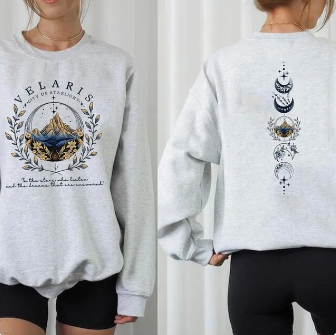 Sweatshirt Velaris City Of Starlight Front And Back