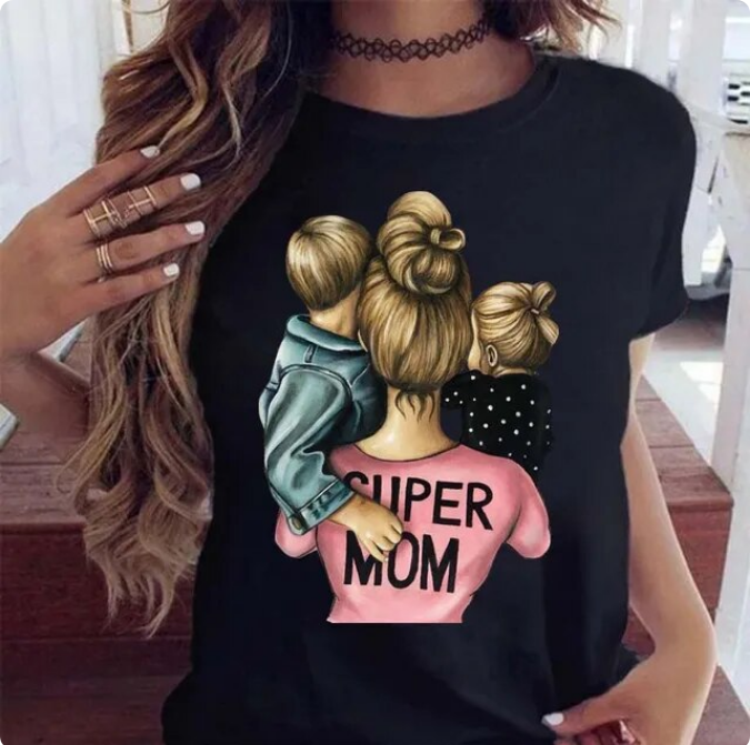 Cartoon Mother Boy Girl Tshirts