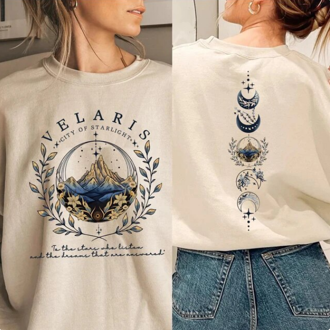 Sweatshirt Velaris City Of Starlight Front And Back