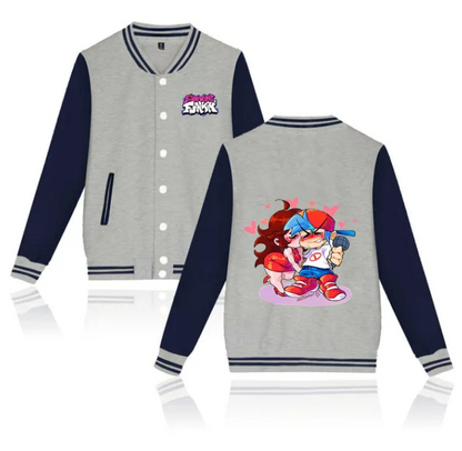 Friday Night Funkin Varsity Baseball Bomber Jacket Kute