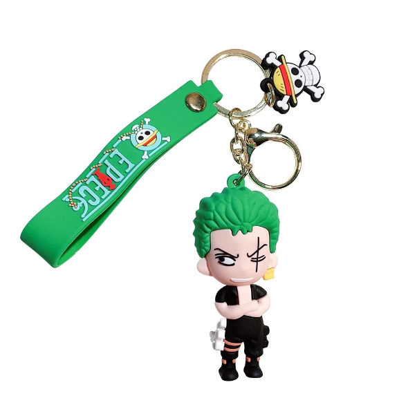 One Piece Action Figure Model Roronoa Zoro Keychain