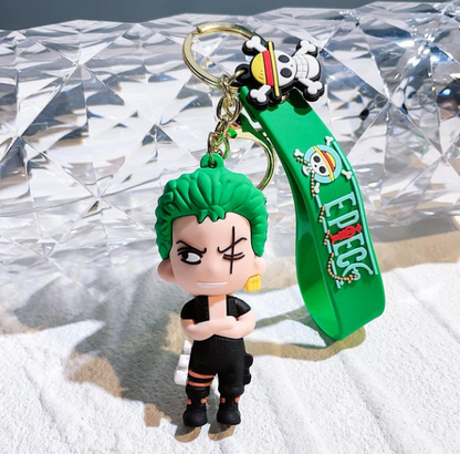 One Piece Action Figure Model Roronoa Zoro Keychain