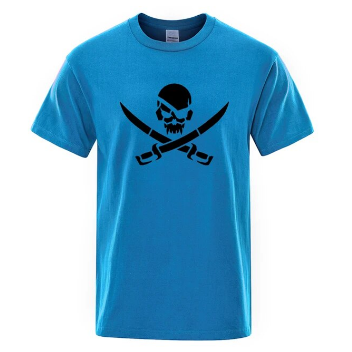 Pirate Skull Logo Funny Print Tshirts