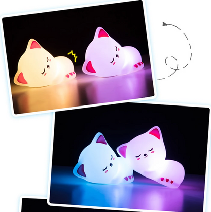 Touch LED Cat Night Light Remote Control For Kid