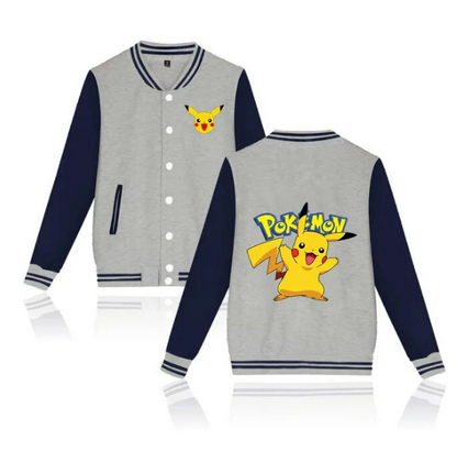 Baseball Jacket Pokemon Pikachu Streetwear