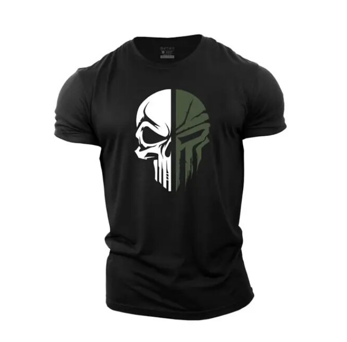 Tshirt For Men 3D Print Military Skull