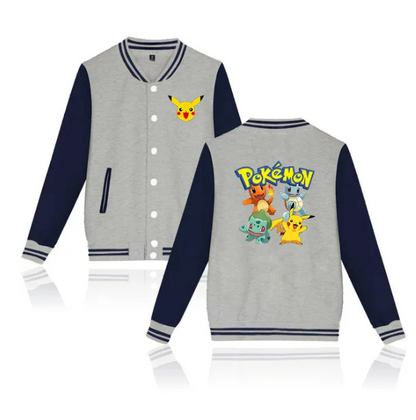 Baseball Jacket Pokemon Pikachu Streetwear Unique