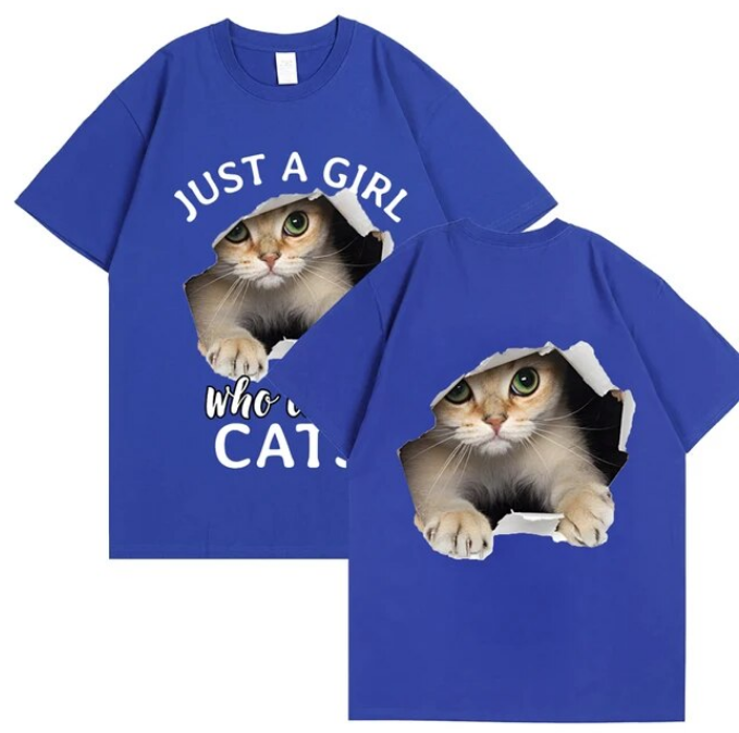 Tshirt Sweet Just A Girl Who Loves Cats Fashion